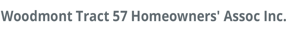 Woodmont Tract 57 Homeowner's Association Inc.